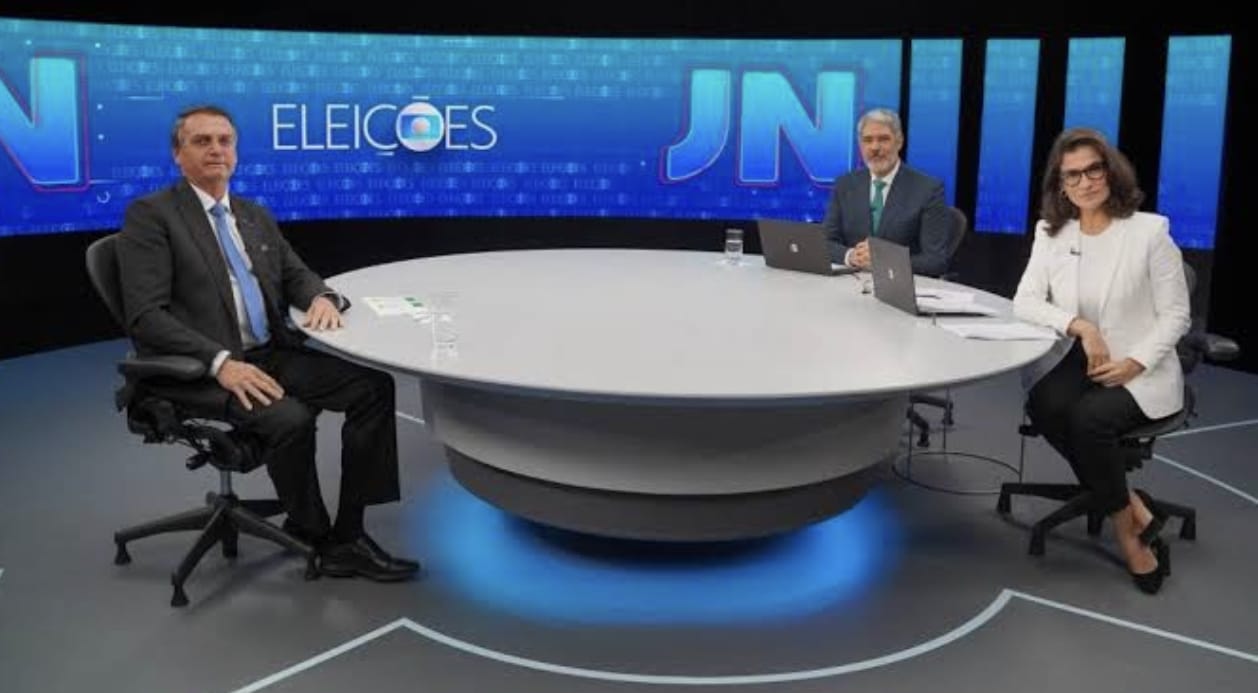 Bolsonaro em entrevista ao JN em agosto deste ano. Foto: Divulgação/Globo.