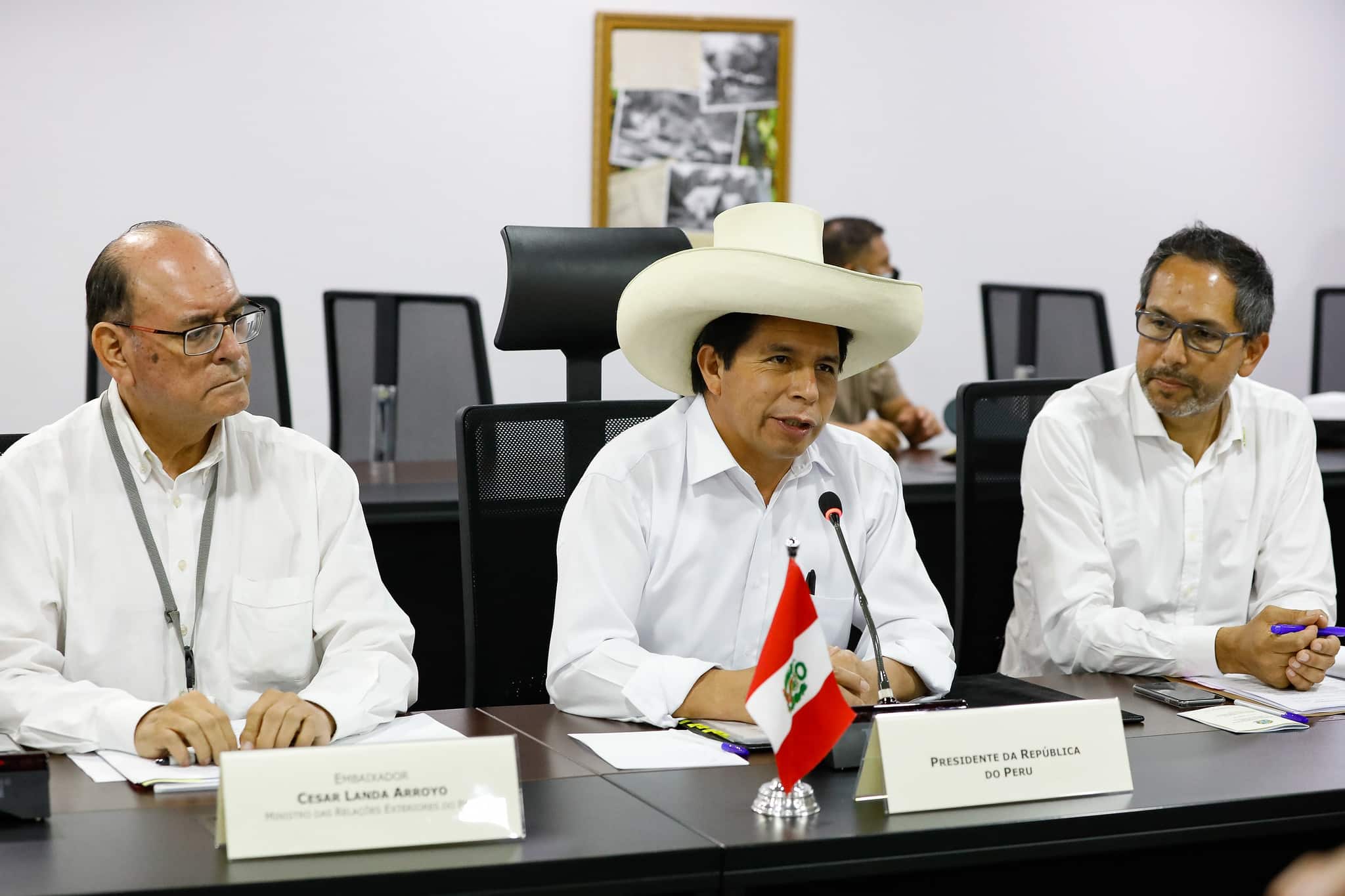 O Presidente do Peru Pedro Castillo. Foto: PR.