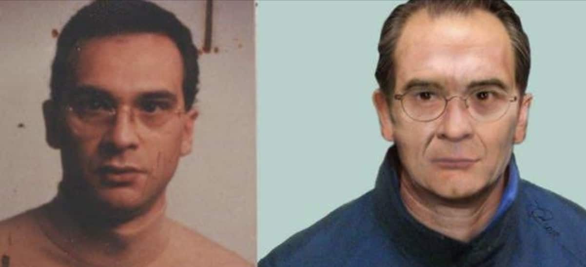 O mafioso há 30 anos e atualmente. Imagem: Divulgação.